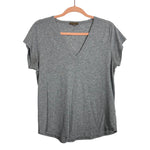 Lilla P Heather Gray V-Neck Tee- Size M