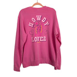 Living Fully Co. By Mallory Ervin Pink Howdy Lover Crewneck Sweatshirt - Size M