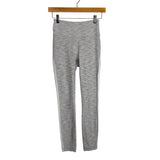 Lululemon White/Heathered Grey Side Stripe Leggings - Size 4 (Inseam 24")