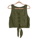 Free People Army Green Sleeveless Top - Size S