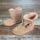 Dream Pairs Girl's Suede Faux Fur Lined Boots- Size 3 (see notes)