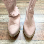 Pink Lily Blush Leather Cowgirl Boots- Size 8 (see notes)