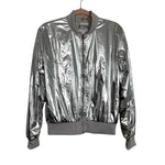 Victoria Secret Sport Silver Metallic Bomber Jacket - Size XS (See Notes)