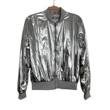 Victoria Secret Sport Silver Metallic Bomber Jacket - Size XS (See Notes)