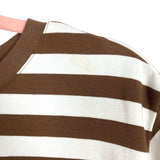 The Drop Brown/White Striped Cropped Tee- Size S (see notes)