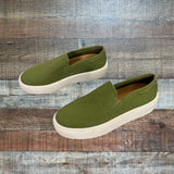 GREATS Brooklyn Olive Slip On Sneakers- Size 7