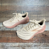 Brooks White/Pink Launch Sneakers - Size 8 (See Notes)