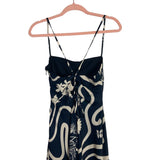 Seven Wonders Black White Floral Back Lace Up Slip Dress- Size S/4 (sold out online)