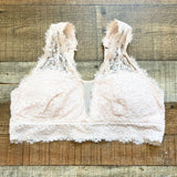 Aerie Light Peach Lace Padded Bralette- Size XL
