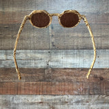 Sardine Georgie Tan Frame Sunglasses with Case