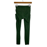 Lululemon Spruce with Side Pockets Raw Hem Exposed Seams Leggings - Size 4 (Inseam 24.5”)