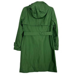 J Crew Green Belted Removable Hood Trench Coat- Size 8