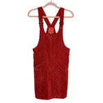 ModCloth Brick Red Corduroy Jumper Dress- Size XS (sold out online)