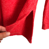 A New Day Red Turtleneck Side Slit Sweater- Size S