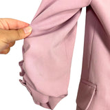 Scoop Pink with Shoulder Pads and Ruched Sleeves Open Front Blazer- Size XS (see notes, we have matching pants)