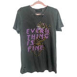 Lulusimonstudio Distressed Grey Every Thing is Fine Tee- Size S (see notes)