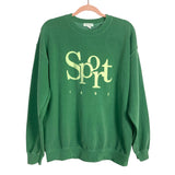 Topshop Green Sport 1992 Vintage Sweatshirt- Size 4-6 (see notes, sold out online)
