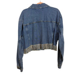 River Island Denim Jacket with Rhinestone Trim- Size 18/US 14