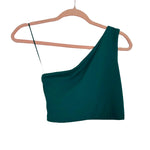 Susana Monaco Green One Shoulder Fitted Top - Size XS