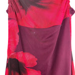 Blue Blush Burgundy Floral Dress - Size S (See Notes)