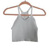 Free People Movement White Ribbed Crop Tank- Size ~S (see notes, no size tag, fits like a small)