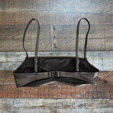 Xhilaration Black Fuax Leather Bikini Top - Size S (See Notes)