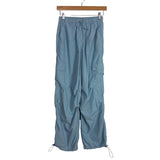 No Boundaries Light Blue Nylon with Drawstring Waist and Cuffs Cargo Pants- Size XS (Inseam 29” - Sold Out Online)
