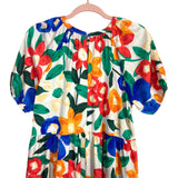 TCEC Red/Blue/Orange Floral Printed Dress- Size M