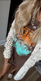 No Brand Brown Forever Chasing Sunsets Tank Dress/Cover Up- Size S
