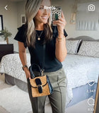 No Brand Black Ruffle Sleeve Tee- Size S