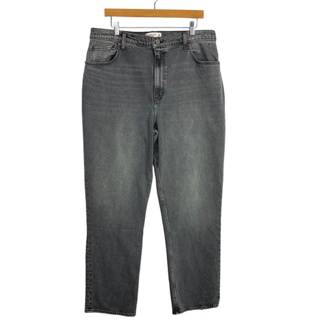 Abercrombie & Fitch Washed Black Curve Love 90's Straight Ultra High Rise Jeans NWT-Size 33/16 (Inseam 30”)