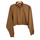 Karmagawa Camel 1/4 Zipped Cropped Pullover NWT- Size L
