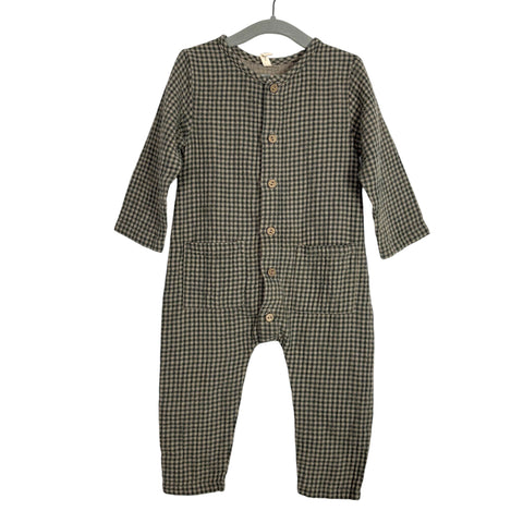 Quincy Mae Plaid Gingham Outfit - Size 12-18M