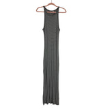Gap Grey and White Striped Tank Side Slit Dress- Size M