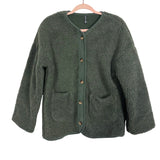 Pretty Garden Green Sherpa Shacket NWT- Size S