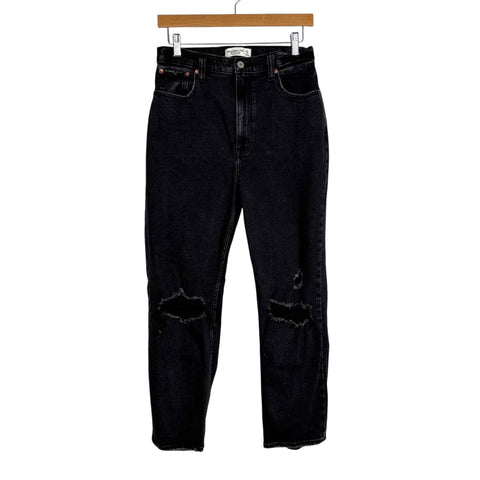 Abercrombie & Fitch Black The Ankle Straight Ultra High Rise Curve Love Jeans - Size 27/4R (Inseam 25")