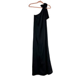 Tyche Black One Shoulder Side Slit Dress- Size S
