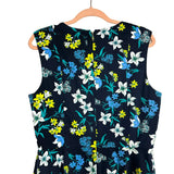 Draper James Navy with Yellow and Blue Flower Print Dress- Size 12