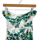 Petal + Pup White Floral Print Strapless Dress - Size S (See Notes)