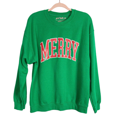 Girl Tribe Co. Green Merry Sweatshirt- Size L
