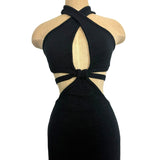 Cult Gaia Black Knit Cutout Front Dress- Size M