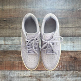 Pre-Owned Nike Air Force 1 Purple Sneakers- Size 8 (see notes)