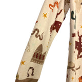 Caden Lane Tan Cowboy Print Two Piece Pajamas- Size 3T (see notes, sold as a set)