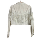 Vestique White Fringe Cropped Jacket - Size M (See Notes, sold out online!)