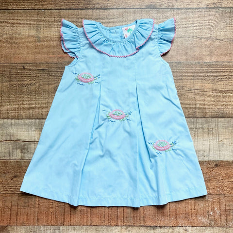 Shrimp & Grits Kids Turtle Embroidered Dress- Size 3T (we have matching bubble)