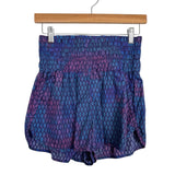 Free People Movement Navy/Multicolor Print Shorts - Size M