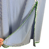 Tuckernuck Blue/White Striped with Green/White Rickrack Detail Jamie Dress- Size XL (see notes)