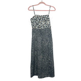 Lulus Animal Print Satin Slit Hem Dress- Size S