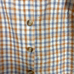 Madewell Gingham Button Front Ruffle Sleeve Top - Size XXS (See Notes)