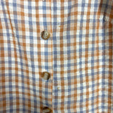 Madewell Gingham Button Front Ruffle Sleeve Top - Size XXS (See Notes)
